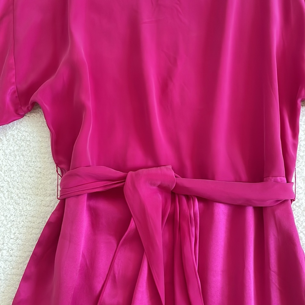 TALBOTS KIMONO SLEEVES 100% SILK POPOVER DRESS - Picture 2 of 16